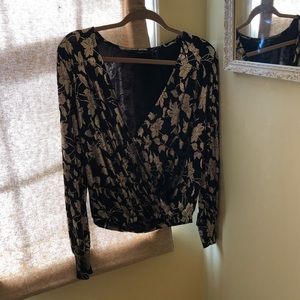 Vero Moda Black Foul Wrap Top